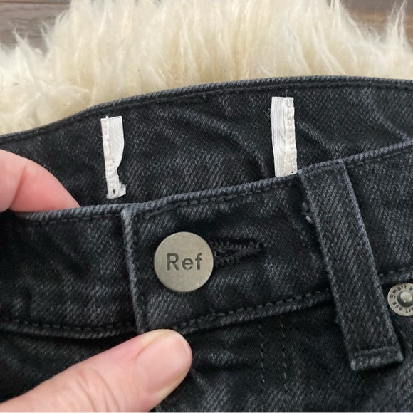 Reformation Liza High Straight Crop Jeans Faded Black Size 24 - Picture 4 of 7